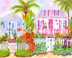 cottages and beach living paintings Sea Star Cove