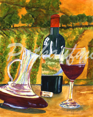 fruit and wines paintings Red Wine Tuscani