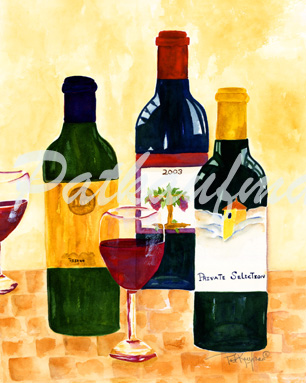 fruit and wines paintings Red Wine